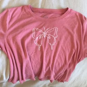 Cute hand drawn cropped tshirt